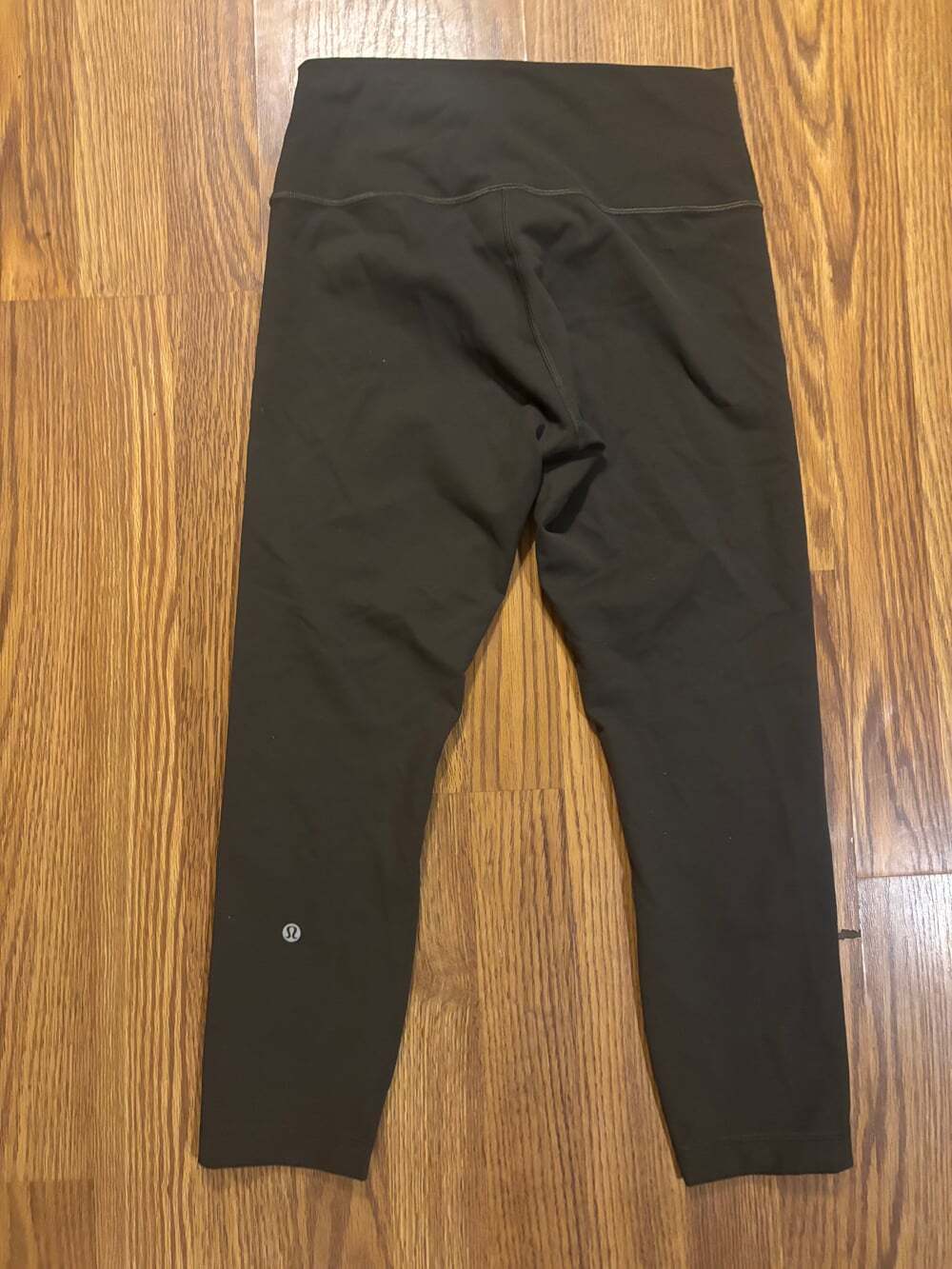 Lululemon Align High Rise Crop Dark Olive Green Yoga Exercise Workout Leggings